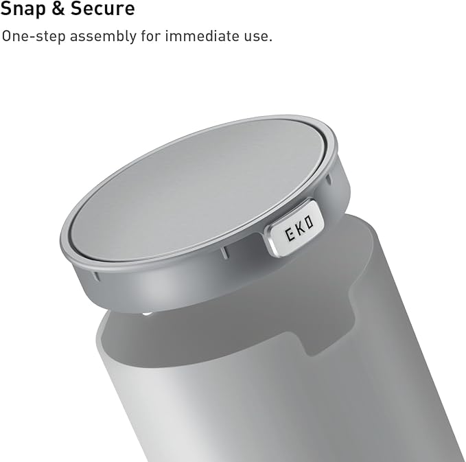 EKO Mini Desk Trash Can with Swing-Top Lid 0.4 Gallon Small Table Round - Image 7