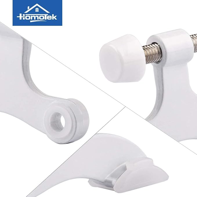 HOMOTEK 24 Pack Hinge Pin White Door Stopper, Adjustable Deluxe Heavy Duty Door - Image 5