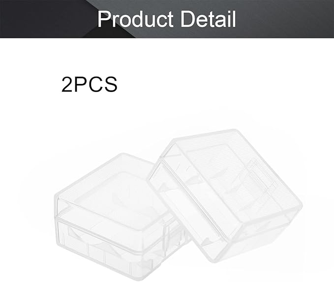 Fielect 2Pcs 18350 Battery Case Battery Storage Box Organizer Battery Storage - Image 4