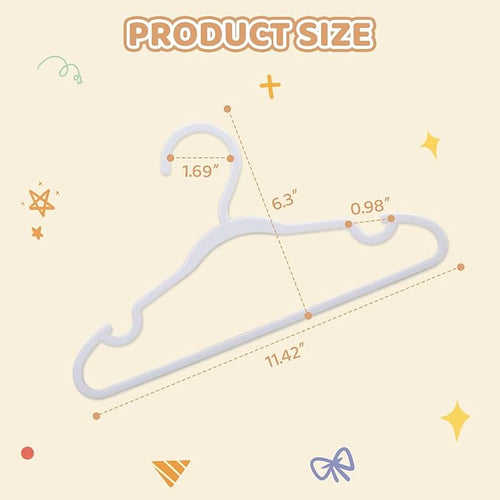 100 Pack White Baby Hangers 11.42 Inch - Image 2