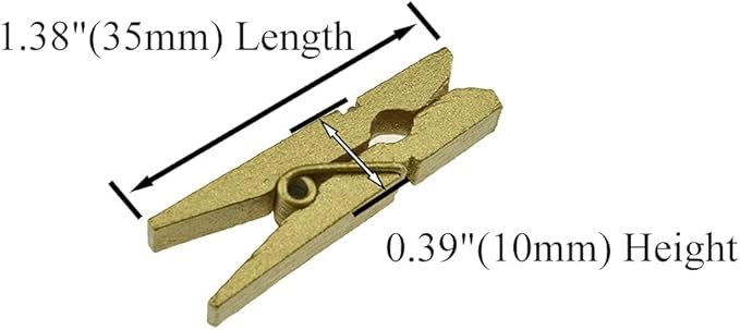 HAHIYO Gold Wooden Clothes Pins Clothespins Small Do NOT Fall Apart 1.38 inches - Image 2