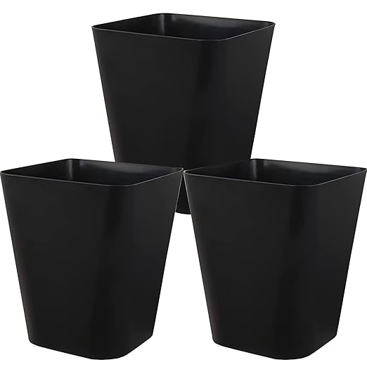 Small Bathroom Trash Can Plastic Garbage Can Square Waste Basket Trash Bins by Heagoale