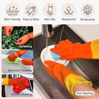 USE FUN Kitchen Rubber Gloves – 100% Natural Latex, Durable Non-Slip Waterproof - Image 4