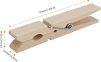 HOZEON 500PCS 2.8 Inch Natural Wooden Clothespins, Small Wood Clips - Image 2