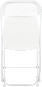 Flash Furniture Hercules Set of 10 Indoor/Outdoor Heavy-Duty Plastic Folding Chairs, Foldable Commercial Stacking Chairs with 650-lb. Static Weight Capacity, White - Image 16