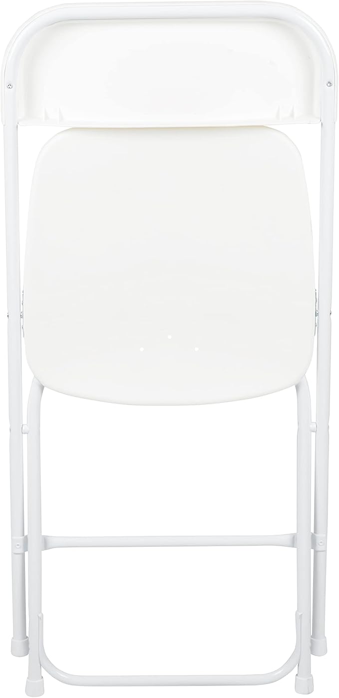 Flash Furniture Hercules Set of 10 Indoor/Outdoor Heavy-Duty Plastic Folding Chairs, Foldable Commercial Stacking Chairs with 650-lb. Static Weight Capacity, White - Image 16