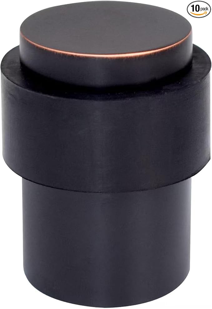 KHTUMEWARE 10 Pack 2 in Floor Door Stopper, Oil Rubbed Bronze Door Stop by khtumeware