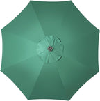 Blissun 9 ft Solar Umbrella, Patio Umbrella with 32 LED Lights, Outdoor Table Market Umbrella for Garden, Deck, Backyard (Seaglass) - Image 4