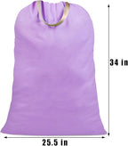 Cotton Canvas Laundry Bag with Handles & Drawstring Straps, Heavy Duty Extra - Image 4