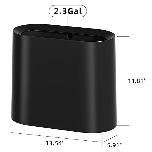 SUBEKYU 2.3 Gal Trash Can for Bathroom, Small Office Garbage Can for Kitchen - Image 2