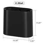 SUBEKYU 2.3 Gal Trash Can for Bathroom, Small Office Garbage Can for Kitchen - Image 2