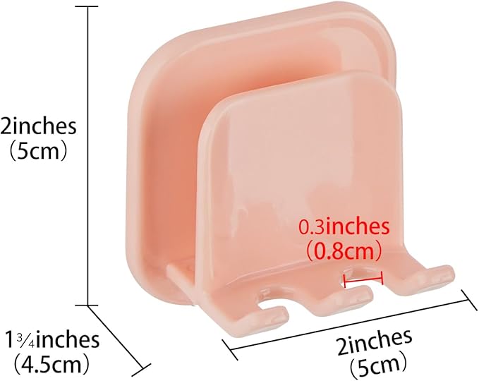 2 PCS Self-Adhesive Toothbrush Holders Wall Mounted, Water Proof Toothbrush Hook - Image 2