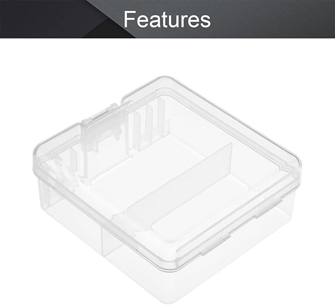Fielect 100 x AAA Battery Storage Case Holder Organizer Box Transparent - Image 3