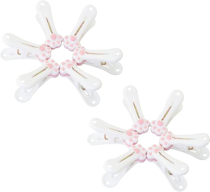 1 Set Pink Cat Paw Plastic Clothes Pegs 55x34mm Food Packaging/Towel Fixing - Image 3