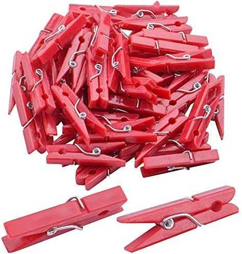Jdesun 50 Pieces Photo Clips, Mini Plastic Picture Paper Clip Clothespins Peg by Jdesun