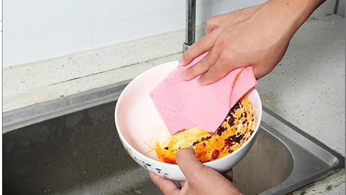 Reusable Cleaning Cellulose Sponge Cloths Absorbent Wipes Clean Kitchen Car - Image 8