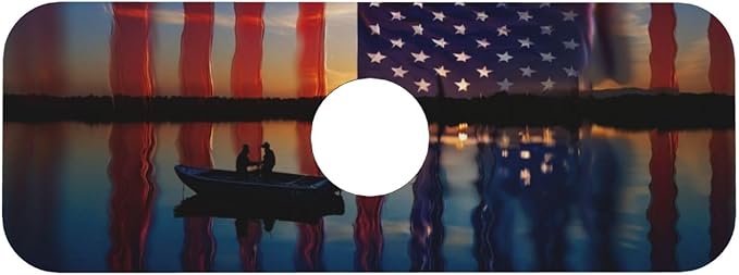Fishing Red USA Flag Kitchen sink faucet pad, strong water absorption, anti slip - Image 9