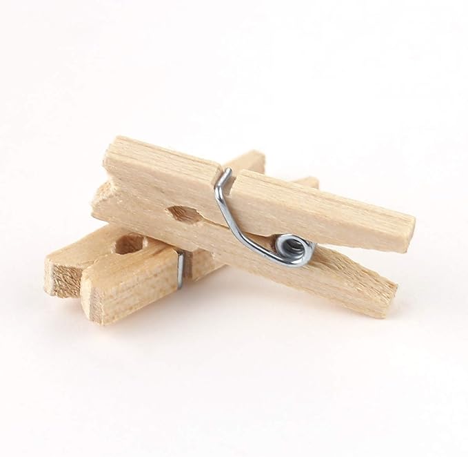 DIYASY 120 Pcs Mini Wood Clothespins, 1 Inch Small Craft Wooden Clips - Image 3