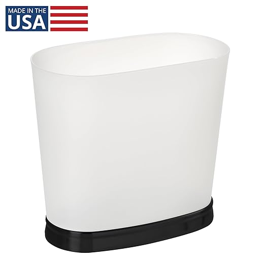 iDesign Slim Bathroom Trash Can, Small Plastic Garbage Can - Image 2