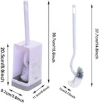 Marbarsse Bathroom Toilet Bowl Brush and Holder, Curved Design Toilet Brush - Image 6