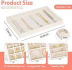 Cirhy Velvet Jewelry Drawer Organizer Trays – Stackable Jewelry Trays - Image 7