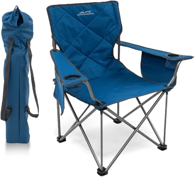 ALPS Mountaineering King Kong Camping Chairs for Adults with Mesh Cup Holders and Pockets, Built Durable and Reliable with Compact Foldable Steel Frame by ALPSMountaineering