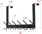 DOKU 2Pack Over The Door Hook, Heavy Duty Over Door Hanger Holder - Image 4