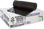 Aluf Plastics 26 Gallon For Slim Jim 1.25 MIL Black Heavy Duty Trash Bags - Image 8