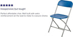Flash Furniture Hercules™ Series Plastic Folding Chair - Blue - 2 Pack 650LB Weight Capacity Comfortable Event Chair-Lightweight Folding Chair - Image 5