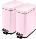 Home Zone Living 2-Pack 1.3 Gallon Small Pink Bathroom Trash Can by HomeZoneLiving