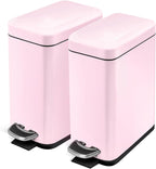 Home Zone Living 2-Pack 1.3 Gallon Small Pink Bathroom Trash Can by HomeZoneLiving