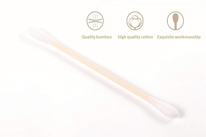 900pcs Bamboo Cotton Swabs, Biodegradable Wooden Cotton Buds - Image 6