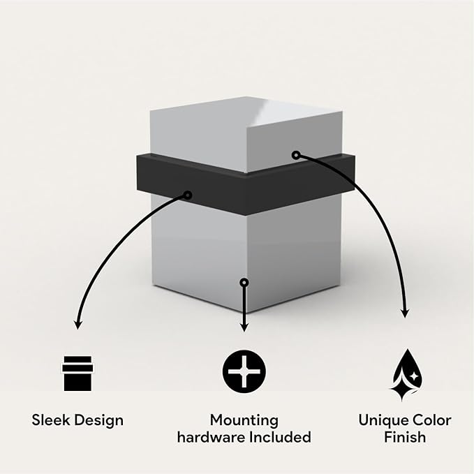 Mega Handles Square Floor Door Stopper, Quickly Installed Wall Protector Stopper - Image 2