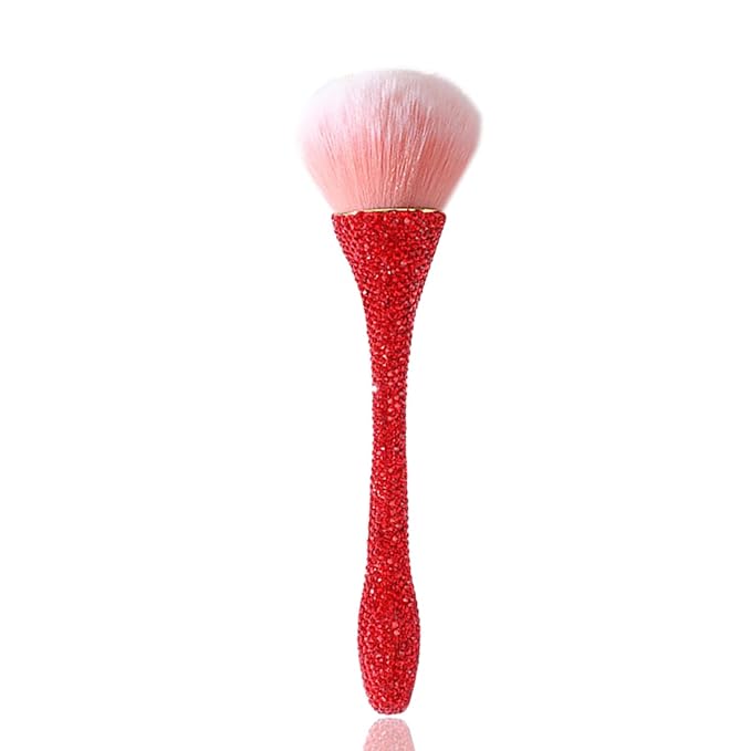 WOKOTO 1pcs Red Rhinestone Nail Dust Brushes by WOKOTO