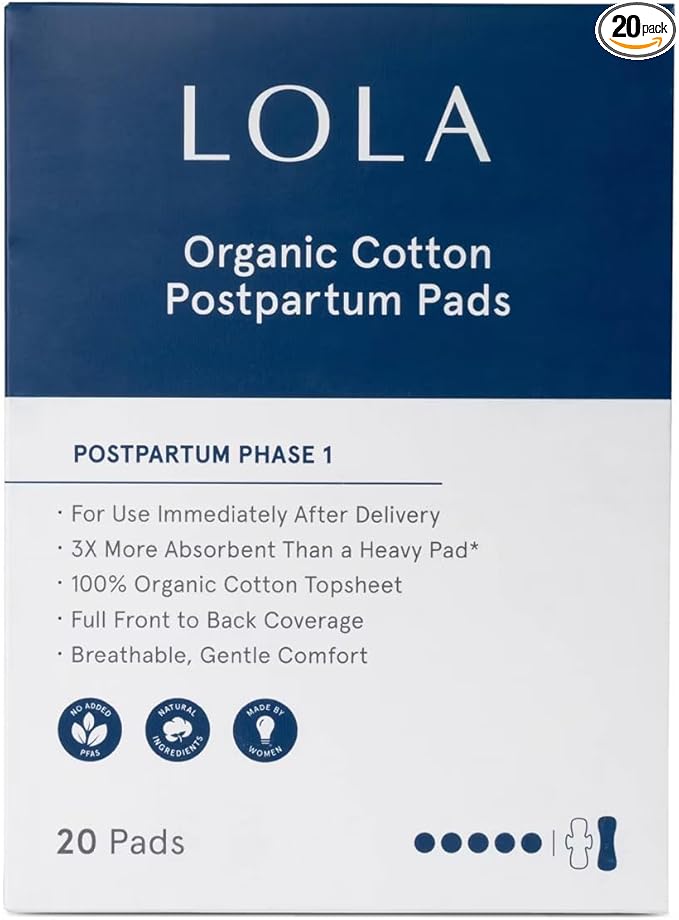 LOLA Organic Cotton Postpartum Pads by LOLA