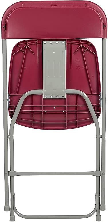 Flash Furniture Hercules™ Series Plastic Folding Chair - Red - 2 Pack 650LB Weight Capacity Comfortable Event Chair - Lightweight Folding Chair - Image 8