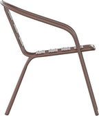 Flash Furniture Lila Bronze Metal Restaurant Stack Chair with Metal Slats - Image 9