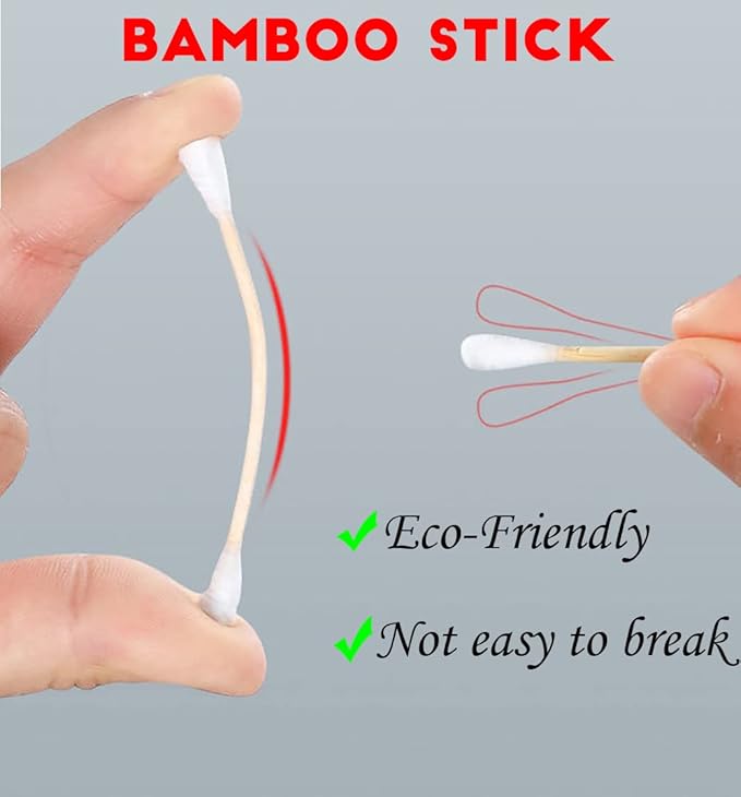 1000 Count Organic Bamboo Cotton Swabs - Image 6