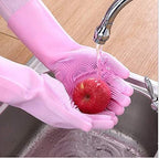 Silicone Dishwashing Gloves, Pet Grooming Rubber Scrubbing - Image 2