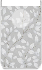 Grey Simple Leaves Hanging Laundry Hamper Door Hampers Bag Basket by Tatenale