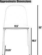 2xhome Modern Stackable Armless Dining Chair | Plastic Shell Seat with Metal Legs | Indoor or Outdoor Use | Home Kitchen Patio (4, Grey, No Padding) - Image 3