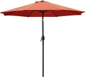 Sunnyglade 9' Patio Umbrella Outdoor Table Umbrella with 8 Sturdy Ribs (Orange) by Sunnyglade