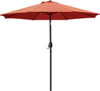 Sunnyglade 9' Patio Umbrella Outdoor Table Umbrella with 8 Sturdy Ribs (Orange) by Sunnyglade
