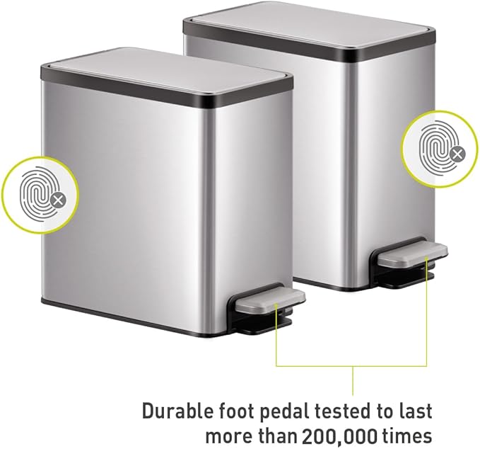 EKO 2 Pack Small Bathroom Trash Can - Image 4
