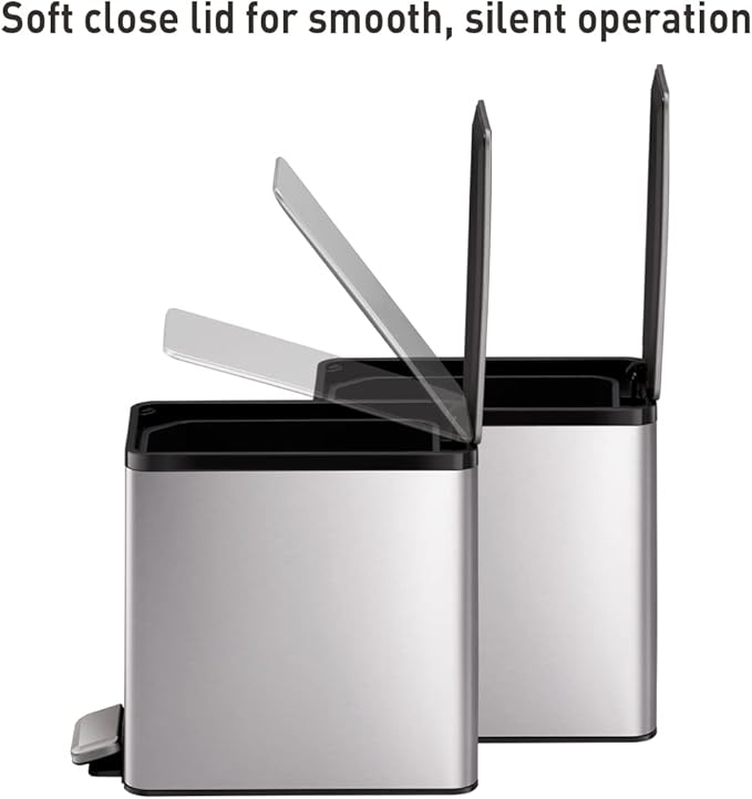 EKO 2 Pack Small Bathroom Trash Can - Image 3