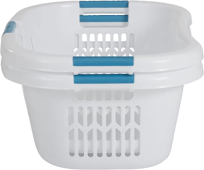 Rubbermaid Laundry Basket XL Hip-Hugger Basket 2.1-Bushel White Laundry - Image 3