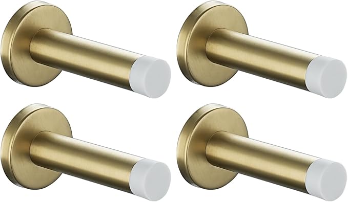 JQK Door Stopper Gold, 304 Stainless Steel Thicken 1mm Sound Dampening Door by Homeimprovement