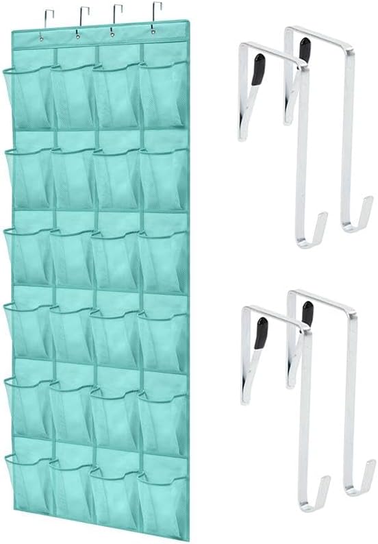 GORILLA GRIP Over the Door Shoe Organizer, 24 Large Breathable Mesh Pockets by GorillaGrip