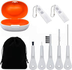 9 Pieces Hearing Aid Case Portable Storage Box by Aierting