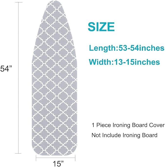 Ironing Board Cover and Pad Standard Size 15"x54", Resists Scorching and - Image 7